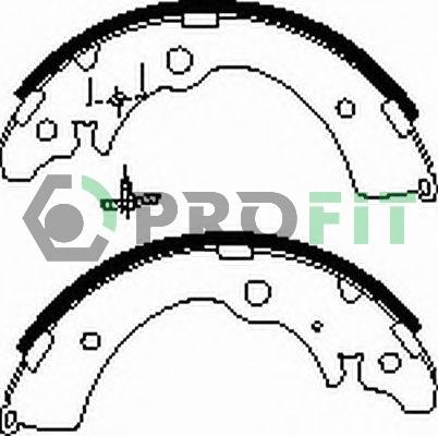 Profit 5001-0318 - Комплект спирачна челюст vvparts.bg