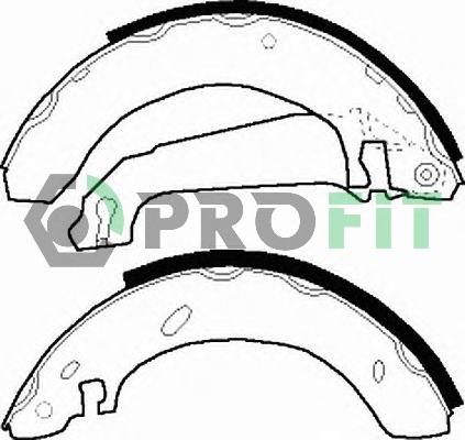 Profit 5001-0296 - Комплект спирачна челюст vvparts.bg