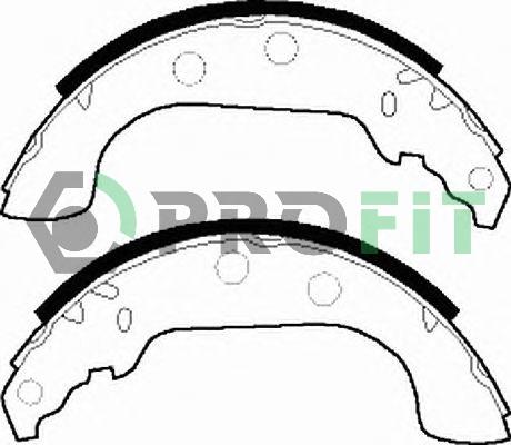 Profit 5001-0268 - Комплект спирачна челюст vvparts.bg