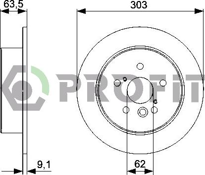 Profit 5010-1486 - Спирачен диск vvparts.bg