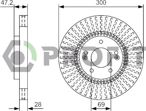 Profit 5010-1630 - Спирачен диск vvparts.bg