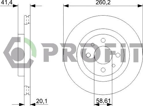 Profit 5010-1147 - Спирачен диск vvparts.bg