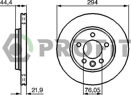 Profit 5010-1286 - Спирачен диск vvparts.bg