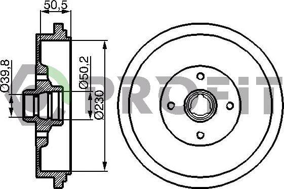 Profit 5020-0097 - Спирачен барабан vvparts.bg