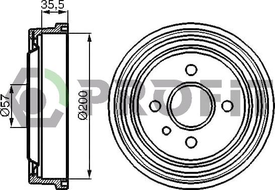 Profit 5020-0069 - Спирачен барабан vvparts.bg