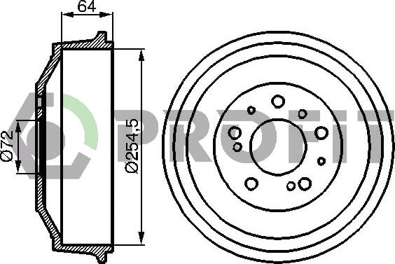 Profit 5020-0008 - Спирачен барабан vvparts.bg