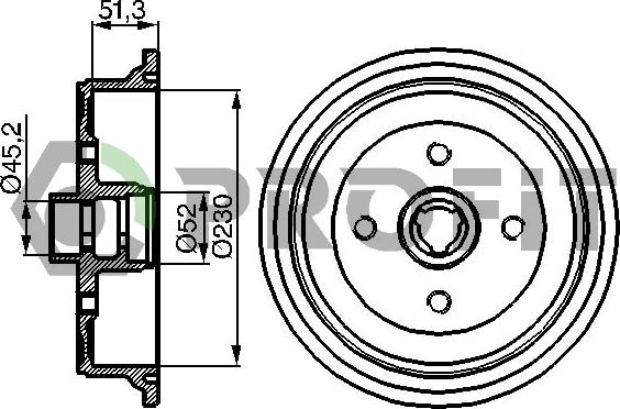 Profit 5020-0002 - Спирачен барабан vvparts.bg