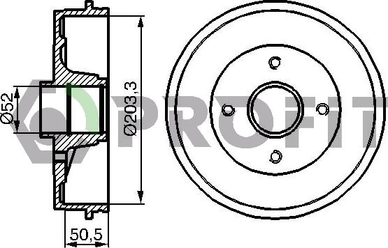 Profit 5020-0076 - Спирачен барабан vvparts.bg