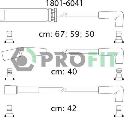 Profit 1801-6041 - Комплект запалителеи кабели vvparts.bg