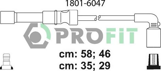 Profit 1801-6047 - Комплект запалителеи кабели vvparts.bg