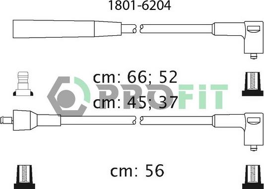 Profit 1801-6204 - Комплект запалителеи кабели vvparts.bg