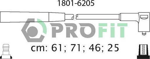 Profit 1801-6205 - Комплект запалителеи кабели vvparts.bg