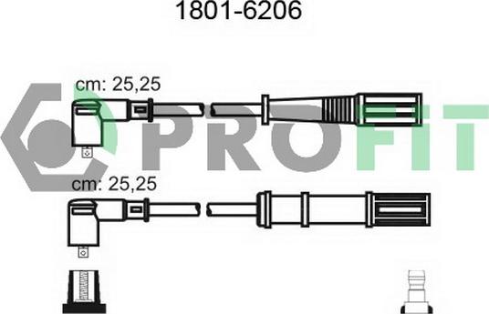 Profit 1801-6206 - Комплект запалителеи кабели vvparts.bg