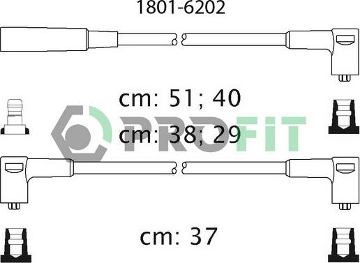 Profit 1801-6202 - Комплект запалителеи кабели vvparts.bg