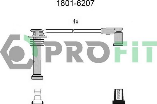 Profit 1801-6207 - Комплект запалителеи кабели vvparts.bg