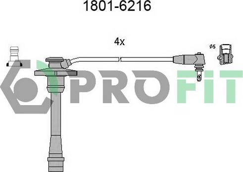 Profit 1801-6216 - Комплект запалителеи кабели vvparts.bg