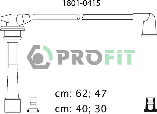 Profit 1801-0415 - Комплект запалителеи кабели vvparts.bg