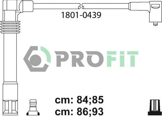 Profit 1801-0439 - Комплект запалителеи кабели vvparts.bg
