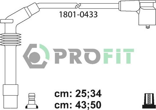 Profit 1801-0433 - Комплект запалителеи кабели vvparts.bg