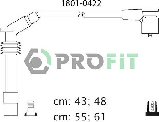 Profit 1801-0422 - Комплект запалителеи кабели vvparts.bg