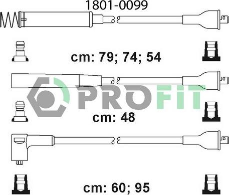 Profit 1801-0099 - Комплект запалителеи кабели vvparts.bg