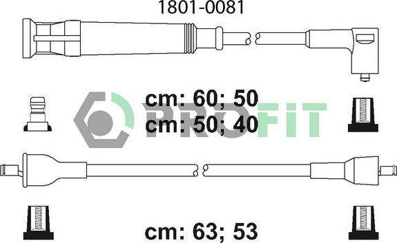 Profit 1801-0081 - Комплект запалителеи кабели vvparts.bg