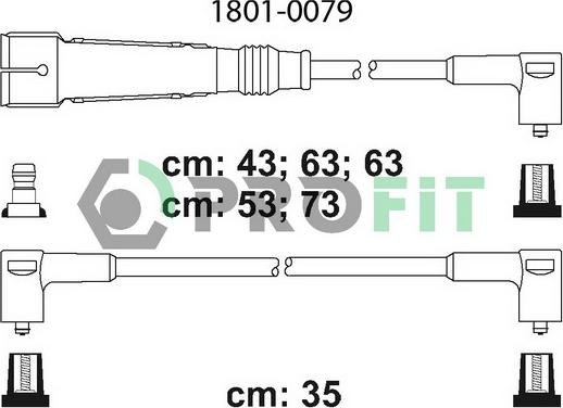 Profit 1801-0079 - Комплект запалителеи кабели vvparts.bg