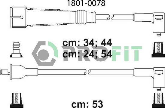 Profit 1801-0078 - Комплект запалителеи кабели vvparts.bg