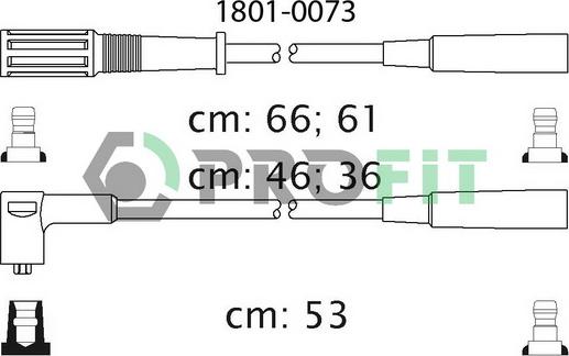 Profit 1801-0073 - Комплект запалителеи кабели vvparts.bg