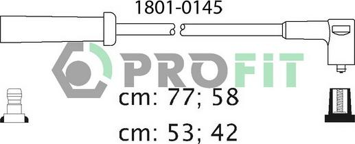 Profit 1801-0145 - Комплект запалителеи кабели vvparts.bg