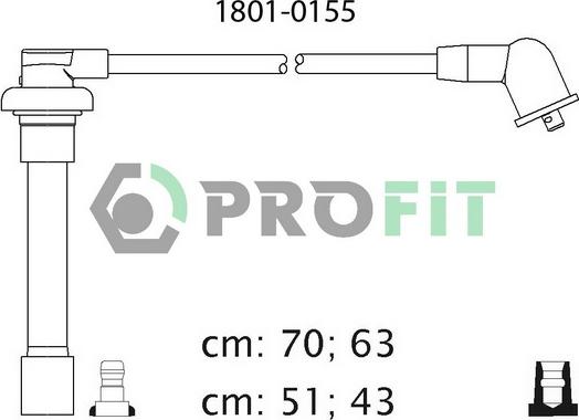 Profit 1801-0155 - Комплект запалителеи кабели vvparts.bg