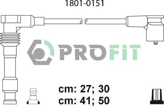 Profit 1801-0151 - Комплект запалителеи кабели vvparts.bg