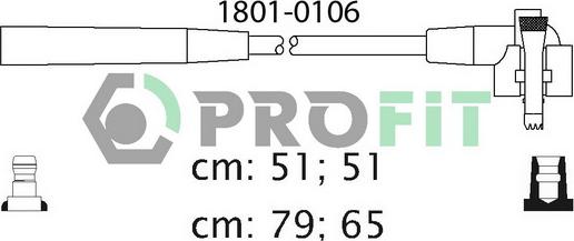 Profit 1801-0106 - Комплект запалителеи кабели vvparts.bg
