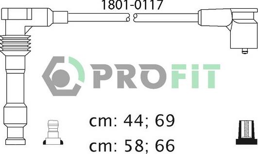 Profit 1801-0117 - Комплект запалителеи кабели vvparts.bg