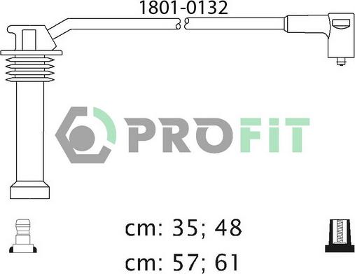 Profit 1801-0132 - Комплект запалителеи кабели vvparts.bg
