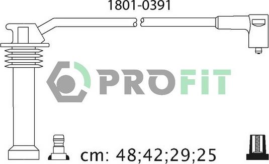 Profit 1801-0391 - Комплект запалителеи кабели vvparts.bg