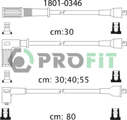 Profit 1801-0346 - Комплект запалителеи кабели vvparts.bg