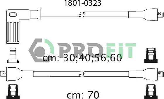 Profit 1801-0323 - Комплект запалителеи кабели vvparts.bg