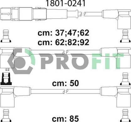 Profit 1801-0241 - Комплект запалителеи кабели vvparts.bg