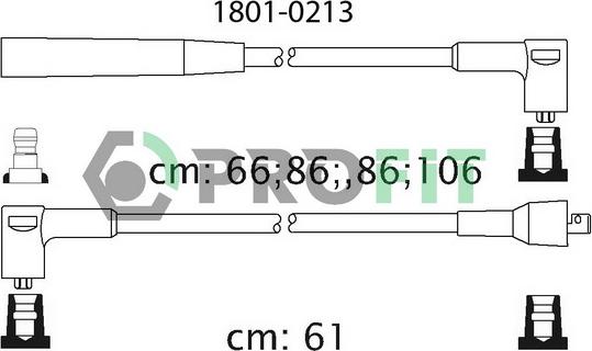 Profit 1801-0213 - Комплект запалителеи кабели vvparts.bg