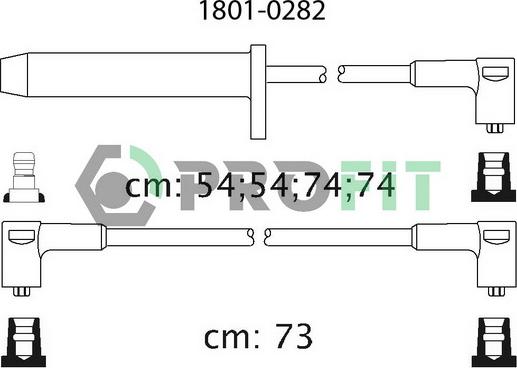 Profit 1801-0282 - Комплект запалителеи кабели vvparts.bg