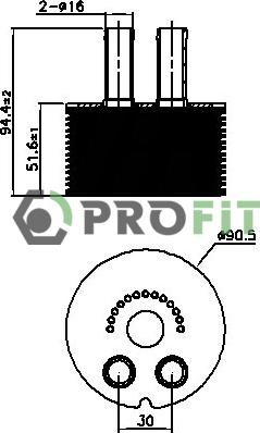 Profit 1745-0047 - Маслен радиатор, двигателно масло vvparts.bg