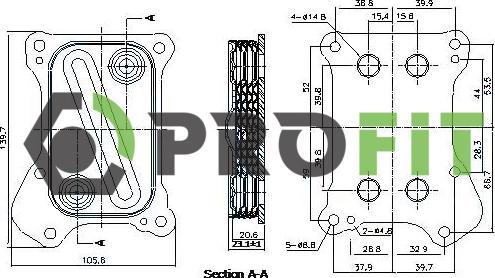 Profit 1745-0005 - Маслен радиатор, двигателно масло vvparts.bg