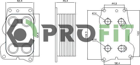 Profit 1745-0011 - Маслен радиатор, двигателно масло vvparts.bg