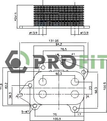 Profit 1745-0031 - Маслен радиатор, двигателно масло vvparts.bg