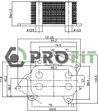 Profit 1745-0027 - Маслен радиатор, двигателно масло vvparts.bg