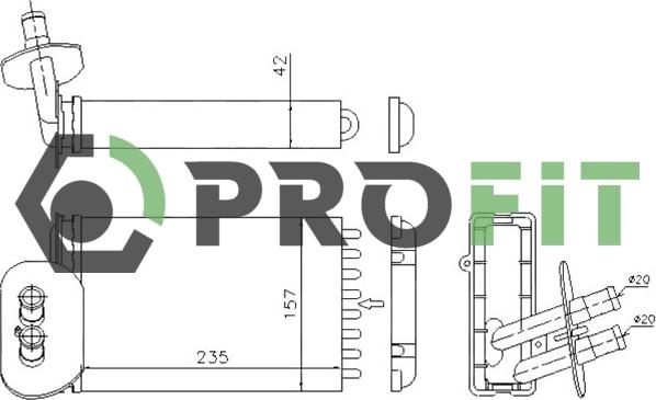 Profit 1760-0006 - Топлообменник, отопление на вътрешното пространство vvparts.bg