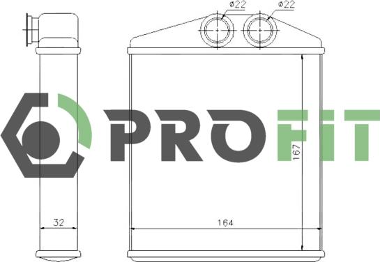Profit 1760-0372 - Топлообменник, отопление на вътрешното пространство vvparts.bg