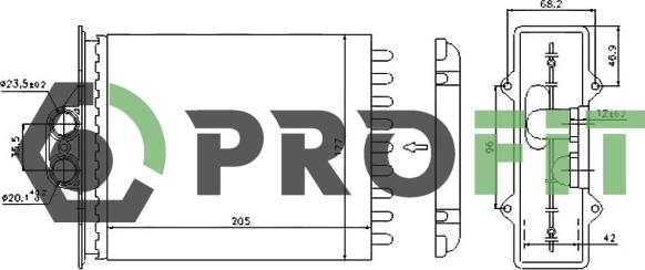 Profit 1760-0377 - Топлообменник, отопление на вътрешното пространство vvparts.bg