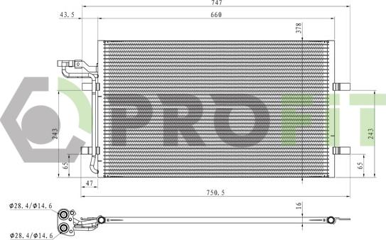 Profit 1770-0548 - Кондензатор, климатизация vvparts.bg